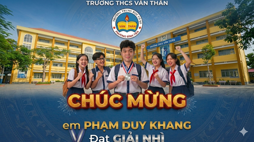 Chúc mừng em Phạm Duy Khang đạt giải nhì Học sinh giỏi cấp Thành phố môn Công Nghệ