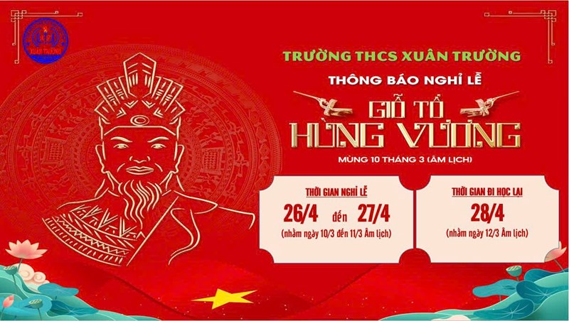 Lịch nghỉ Lễ Giổ tổ Hùng Vương