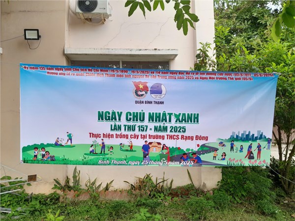 Chi Đoàn Trường THCS Rạng Đông Hưởng Ứng Ngày  Chủ Nhật Xanh  Tháng 5 - 2025